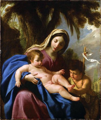 La Vergine e il Bambino, con San Giovanni Battista da Eustache Le Sueur